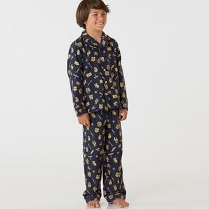 Pottery Barn Harry Potter, Kids, Navy and Gold, Flannel Long Sleeve Pajamas